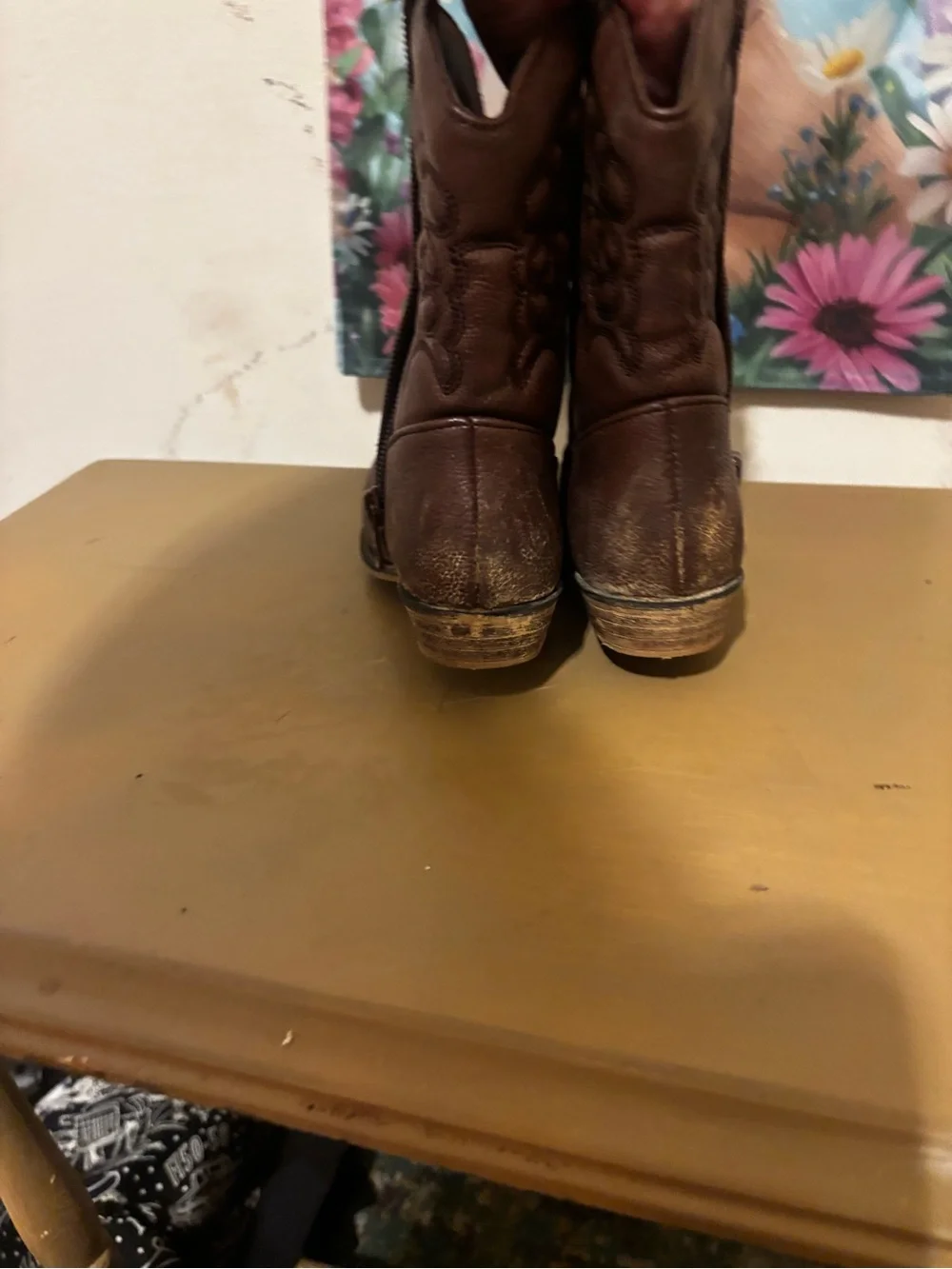 Cat & Jack Brown Kids Western Cowboy Boots